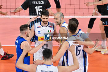 2024-07-16 - Players of Italy celebrate - TEST MATCH - ITALY VS ARGENTINA - FRIENDLY MATCH - VOLLEYBALL