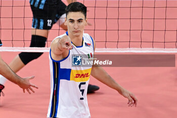 2024-07-16 - Alessandro Michieletto of Italy celebrates - TEST MATCH - ITALY VS ARGENTINA - FRIENDLY MATCH - VOLLEYBALL