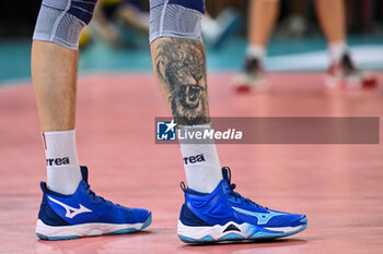 2024-07-16 - Tattoo details of Yuri Romano of Italy - TEST MATCH - ITALY VS ARGENTINA - FRIENDLY MATCH - VOLLEYBALL