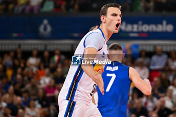 2024-07-16 - Simone Giannelli of Italy celebrates - TEST MATCH - ITALY VS ARGENTINA - FRIENDLY MATCH - VOLLEYBALL