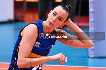 2024-05-09 - Actions game and players' images between Italian Senior Women's National Team and Swedish Senior Women's National Team in the VOLLEYBALL - FRIENDLY MATCH - Test Match at PalaBancaSport di Piacenza - May 9, 2024 - TEST MATCH - ITALY WOMEN VS SWEDEN - FRIENDLY MATCH - VOLLEYBALL