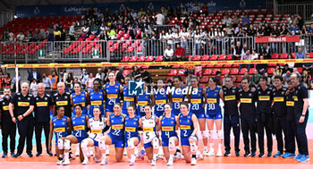2024-05-09 - Italian team during Italian Senior Women's National Team and Swedish Senior Women's National Team in the VOLLEYBALL - FRIENDLY MATCH - Test Match at PalaBancaSport di Piacenza - May 9, 2024 - TEST MATCH - ITALY WOMEN VS SWEDEN - FRIENDLY MATCH - VOLLEYBALL