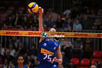 09/05/2024 - Actions game and players' images between Italian Senior Women's National Team and Swedish Senior Women's National Team in the VOLLEYBALL - FRIENDLY MATCH - Test Match at PalaBancaSport di Piacenza - May 9, 2024 - TEST MATCH - ITALY WOMEN VS SWEDEN - AMICHEVOLI - VOLLEY