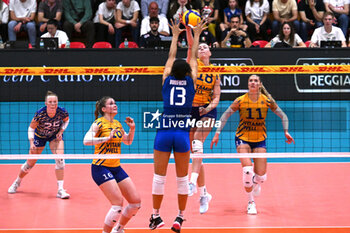 2024-05-09 - Actions game and players' images between Italian Senior Women's National Team and Swedish Senior Women's National Team in the VOLLEYBALL - FRIENDLY MATCH - Test Match at PalaBancaSport di Piacenza - May 9, 2024 - TEST MATCH - ITALY WOMEN VS SWEDEN - FRIENDLY MATCH - VOLLEYBALL