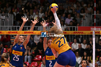 2024-05-09 - Actions game and players' images between Italian Senior Women's National Team and Swedish Senior Women's National Team in the VOLLEYBALL - FRIENDLY MATCH - Test Match at PalaBancaSport di Piacenza - May 9, 2024 - TEST MATCH - ITALY WOMEN VS SWEDEN - FRIENDLY MATCH - VOLLEYBALL