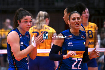 09/05/2024 - Actions game and players' images between Italian Senior Women's National Team and Swedish Senior Women's National Team in the VOLLEYBALL - FRIENDLY MATCH - Test Match at PalaBancaSport di Piacenza - May 9, 2024 - TEST MATCH - ITALY WOMEN VS SWEDEN - AMICHEVOLI - VOLLEY