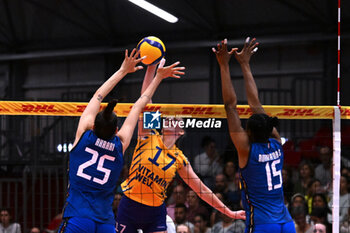 09/05/2024 - Actions game and players' images between Italian Senior Women's National Team and Swedish Senior Women's National Team in the VOLLEYBALL - FRIENDLY MATCH - Test Match at PalaBancaSport di Piacenza - May 9, 2024 - TEST MATCH - ITALY WOMEN VS SWEDEN - AMICHEVOLI - VOLLEY