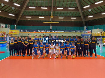 2024-05-12 - Game images of the match between the Italian national team and the Serbian national team in the Italvolley Testmatch Tournament 2024 at the “Arpad Weisz” sports hall Cavalese (TN) - 12 May 2024 - ITALY VS SERBIA - FRIENDLY MATCH - VOLLEYBALL