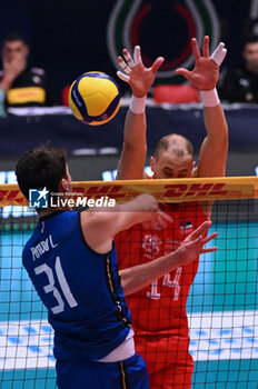 2024-05-12 - Game images of the match between the Italian national team and the Serbian national team in the Italvolley Testmatch Tournament 2024 at the “Arpad Weisz” sports hall Cavalese (TN) - 12 May 2024 - ITALY VS SERBIA - FRIENDLY MATCH - VOLLEYBALL