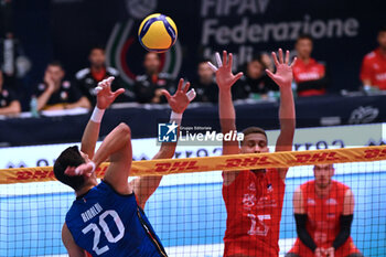 2024-05-12 - Game images of the match between the Italian national team and the Serbian national team in the Italvolley Testmatch Tournament 2024 at the “Arpad Weisz” sports hall Cavalese (TN) - 12 May 2024 - ITALY VS SERBIA - FRIENDLY MATCH - VOLLEYBALL