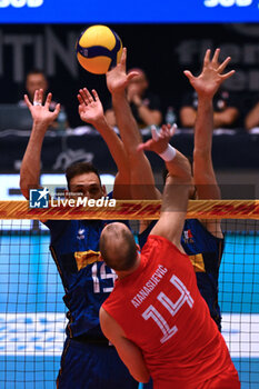 2024-05-12 - Game images of the match between the Italian national team and the Serbian national team in the Italvolley Testmatch Tournament 2024 at the “Arpad Weisz” sports hall Cavalese (TN) - 12 May 2024 - ITALY VS SERBIA - FRIENDLY MATCH - VOLLEYBALL