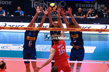 2024-05-12 - Game images of the match between the Italian national team and the Serbian national team in the Italvolley Testmatch Tournament 2024 at the “Arpad Weisz” sports hall Cavalese (TN) - 12 May 2024 - ITALY VS SERBIA - FRIENDLY MATCH - VOLLEYBALL