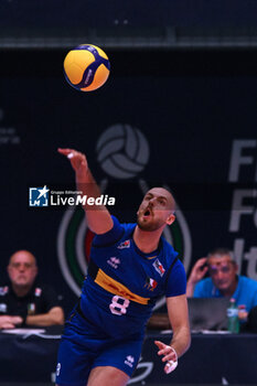 2024-05-12 - Game images of the match between the Italian national team and the Serbian national team in the Italvolley Testmatch Tournament 2024 at the “Arpad Weisz” sports hall Cavalese (TN) - 12 May 2024 - ITALY VS SERBIA - FRIENDLY MATCH - VOLLEYBALL