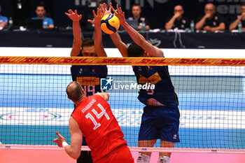 2024-05-12 - Game images of the match between the Italian national team and the Serbian national team in the Italvolley Testmatch Tournament 2024 at the “Arpad Weisz” sports hall Cavalese (TN) - 12 May 2024 - ITALY VS SERBIA - FRIENDLY MATCH - VOLLEYBALL