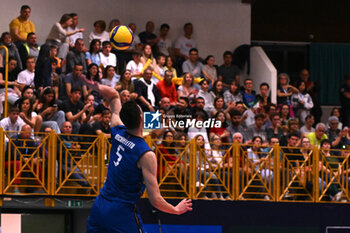 2024-05-12 - Game images of the match between the Italian national team and the Serbian national team in the Italvolley Testmatch Tournament 2024 at the “Arpad Weisz” sports hall Cavalese (TN) - 12 May 2024 - ITALY VS SERBIA - FRIENDLY MATCH - VOLLEYBALL