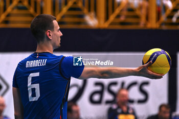 2024-05-12 - Game images of the match between the Italian national team and the Serbian national team in the Italvolley Testmatch Tournament 2024 at the “Arpad Weisz” sports hall Cavalese (TN) - 12 May 2024 - ITALY VS SERBIA - FRIENDLY MATCH - VOLLEYBALL