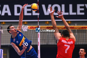 2024-05-12 - Game images of the match between the Italian national team and the Serbian national team in the Italvolley Testmatch Tournament 2024 at the “Arpad Weisz” sports hall Cavalese (TN) - 12 May 2024 - ITALY VS SERBIA - FRIENDLY MATCH - VOLLEYBALL