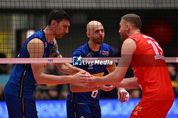 2024-05-12 - Game images of the match between the Italian national team and the Serbian national team in the Italvolley Testmatch Tournament 2024 at the “Arpad Weisz” sports hall Cavalese (TN) - 12 May 2024 - ITALY VS SERBIA - FRIENDLY MATCH - VOLLEYBALL