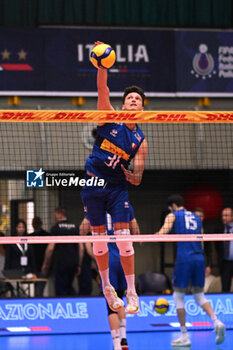 2024-05-12 - Game images of the match between the Italian national team and the Serbian national team in the Italvolley Testmatch Tournament 2024 at the “Arpad Weisz” sports hall Cavalese (TN) - 12 May 2024 - ITALY VS SERBIA - FRIENDLY MATCH - VOLLEYBALL