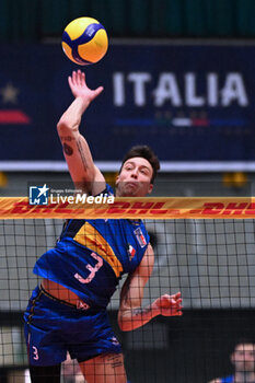 2024-05-12 - Game images of the match between the Italian national team and the Serbian national team in the Italvolley Testmatch Tournament 2024 at the “Arpad Weisz” sports hall Cavalese (TN) - 12 May 2024 - ITALY VS SERBIA - FRIENDLY MATCH - VOLLEYBALL