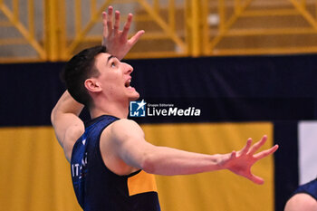 2024-05-12 - Game images of the match between the Italian national team and the Serbian national team in the Italvolley Testmatch Tournament 2024 at the “Arpad Weisz” sports hall Cavalese (TN) - 12 May 2024 - ITALY VS SERBIA - FRIENDLY MATCH - VOLLEYBALL