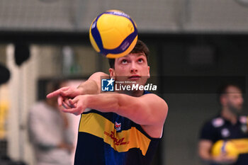 2024-05-12 - Game images of the match between the Italian national team and the Serbian national team in the Italvolley Testmatch Tournament 2024 at the “Arpad Weisz” sports hall Cavalese (TN) - 12 May 2024 - ITALY VS SERBIA - FRIENDLY MATCH - VOLLEYBALL