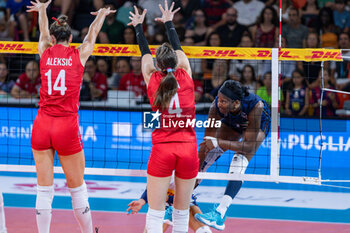 2024-07-09 - Attack of Myriam Sylla (Italy) - WOMEN'S TEST MATCH - ITALY VS SERBIA - FRIENDLY MATCH - VOLLEYBALL