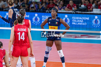 2024-07-09 - Myriam Sylla (Italy) - WOMEN'S TEST MATCH - ITALY VS SERBIA - FRIENDLY MATCH - VOLLEYBALL