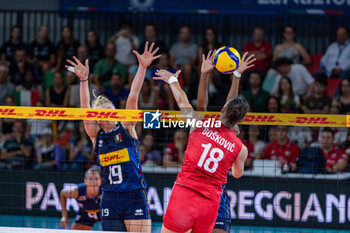 2024-07-09 - Tijana Boskovic (Serbia) vs Sarah Fahr (Italy) - WOMEN'S TEST MATCH - ITALY VS SERBIA - FRIENDLY MATCH - VOLLEYBALL