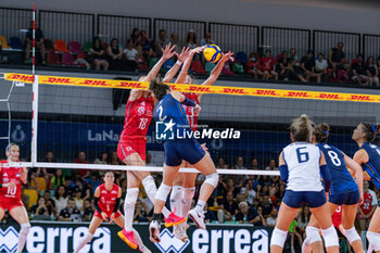 2024-07-09 - Attack of Alice Degradi (Italy) - WOMEN'S TEST MATCH - ITALY VS SERBIA - FRIENDLY MATCH - VOLLEYBALL