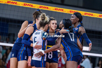 2024-07-09 - Exultation of Italy team - WOMEN'S TEST MATCH - ITALY VS SERBIA - FRIENDLY MATCH - VOLLEYBALL