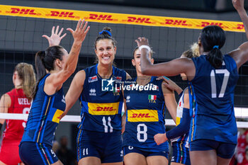 2024-07-09 - Exultation of Italy team - WOMEN'S TEST MATCH - ITALY VS SERBIA - FRIENDLY MATCH - VOLLEYBALL