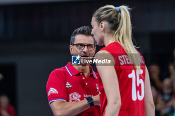 2024-07-09 - Giovanni Guidetti (Serbia head coach) - WOMEN'S TEST MATCH - ITALY VS SERBIA - FRIENDLY MATCH - VOLLEYBALL