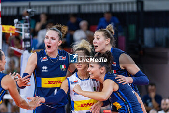 2024-07-09 - Italy team exultation - WOMEN'S TEST MATCH - ITALY VS SERBIA - FRIENDLY MATCH - VOLLEYBALL