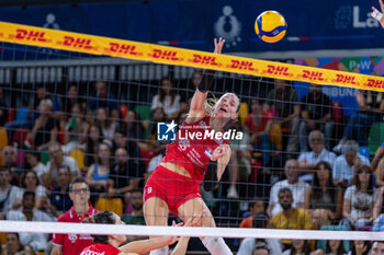 2024-07-09 - Attack of Aleksandra Uzelac (Serbia) - WOMEN'S TEST MATCH - ITALY VS SERBIA - FRIENDLY MATCH - VOLLEYBALL