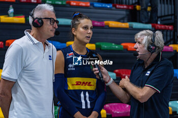 2024-07-09 - Anna Danesi (Italy) gives an interview - WOMEN'S TEST MATCH - ITALY VS SERBIA - FRIENDLY MATCH - VOLLEYBALL