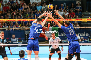 18/07/2024 - MIchieletto and Russo defense - TEST MATCH - ITALY VS ARGENTINA - AMICHEVOLI - VOLLEY