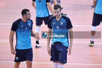 2024-08-23 - Jordi Ramon (Cisterna Volley) and Daniele Mazzone (Cisterna Volley) - CISTERNA VOLLEY VS ITALY U20 - FRIENDLY MATCH - VOLLEYBALL