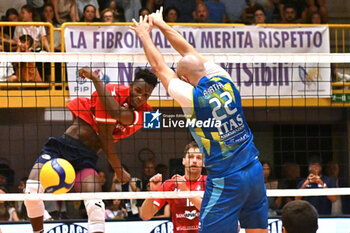 11/09/2024 - Actions of the game and players' images during the match between Itas Trentino and Gas Sales Bluenergy  Piacenza at PalaRomare Schio  11 September 2024, in the 2° Trofeo Citta di Schio - ITAS TRENTINO VS GAS SALES BLUENERGY PIACENZA - AMICHEVOLI - VOLLEY