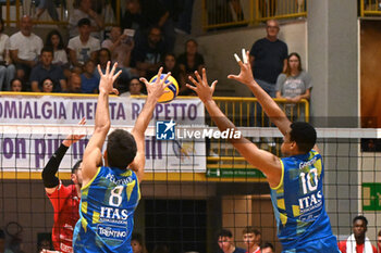 11/09/2024 - Actions of the game and players' images during the match between Itas Trentino and Gas Sales Bluenergy  Piacenza at PalaRomare Schio  11 September 2024, in the 2° Trofeo Citta di Schio - ITAS TRENTINO VS GAS SALES BLUENERGY PIACENZA - AMICHEVOLI - VOLLEY