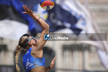 2024-06-23 - Giada Bianchi (ITA) with a spike - WORLD BEACH PRO TOUR - BEACH VOLLEY - VOLLEYBALL