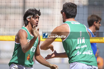 2024-06-23 - Gianluca Dal Corso (ITA) and Marco Viscovich (ITA) celebration - WORLD BEACH PRO TOUR - BEACH VOLLEY - VOLLEYBALL