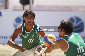 2024-06-23 - Marco Viscovich (ITA) in action with Gianluca Dal Corso (ITA) - WORLD BEACH PRO TOUR - BEACH VOLLEY - VOLLEYBALL