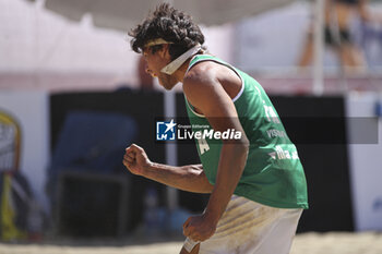 2024-06-23 - Marco Viscovich (ITA) celebrates the point scored - WORLD BEACH PRO TOUR - BEACH VOLLEY - VOLLEYBALL