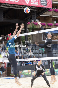 2024-07-07 - Gstaad Switzerland, 07/07/2024: Agatha Bednarczuk (BRA) in action against Terese Cannon (USA) during semi final of Swatch Beach Pro Gstaad 2024, Roy Emerson Arena in Gstaad. - SWATCH BEACH VOLLEY - BEACH VOLLEY - VOLLEYBALL