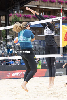 2024-07-07 - Gstaad Switzerland, 07/07/2024: Rebecca Cavalcante Barbosa Silva (BRA) in action against Terese Cannon (USA) during semi final of Swatch Beach Pro Gstaad 2024, Roy Emerson Arena in Gstaad. - SWATCH BEACH VOLLEY - BEACH VOLLEY - VOLLEYBALL