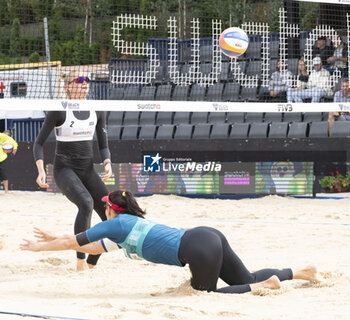 2024-07-07 - Gstaad Switzerland, 07/07/2024: Agatha Bednarczuk (BRA) in action during semi final of Swatch Beach Pro Gstaad 2024, Roy Emerson Arena in Gstaad. - SWATCH BEACH VOLLEY - BEACH VOLLEY - VOLLEYBALL