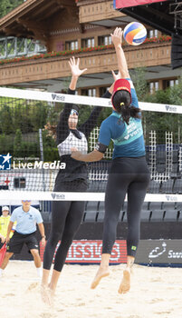 2024-07-07 - Gstaad Switzerland, 07/07/2024: Terese Cannon (USA) in action against Agatha Bednarczuk (BRA) during semi final of Swatch Beach Pro Gstaad 2024, Roy Emerson Arena in Gstaad. - SWATCH BEACH VOLLEY - BEACH VOLLEY - VOLLEYBALL