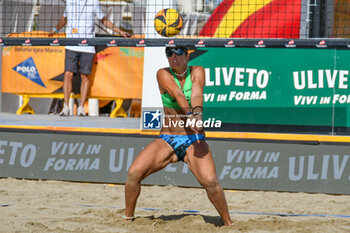 2024-09-06 - GOTTARDI V. - SCAMPOLI C. (White) vs vSERAFINI A. - CONTE V (Green) during Fonzies Campionato Italiano Assoluti Femminili e Maschili 2024 - Day 1 of Last Stage at Polo est Village in Bellaria-Igea Marina (RI) - CAMPIONATO ITALIANO ASSOLUTO - BEACH VOLLEY - VOLLEYBALL