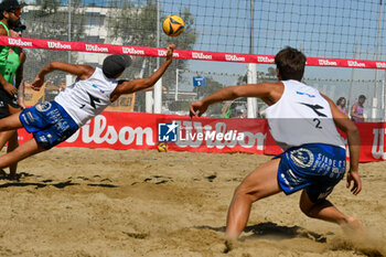 2024-09-06 - IURISCI M. - MARINI DA COSTA G. (White) vs LUPO D. - ZAYTSEV I. (Green) during Fonzies Campionato Italiano Assoluti Femminili e Maschili 2024 - Day 1 of Last Stage at Polo est Village in Bellaria-Igea Marina (RI) - CAMPIONATO ITALIANO ASSOLUTO - BEACH VOLLEY - VOLLEYBALL